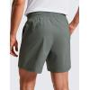 imageCRZ YOGA Casual Workout Mens Shorts 7 Inch Lightweight Quick Dry for Gym Athletic with Zipper PocketGrey Sage