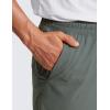 imageCRZ YOGA Casual Workout Mens Shorts 7 Inch Lightweight Quick Dry for Gym Athletic with Zipper PocketGrey Sage
