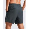 imageCRZ YOGA Casual Workout Mens Shorts 7 Inch Lightweight Quick Dry for Gym Athletic with Zipper PocketMelanite