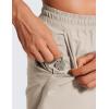 imageCRZ YOGA Casual Workout Mens Shorts 7 Inch Lightweight Quick Dry for Gym Athletic with Zipper PocketMojave Tan