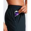 imageCRZ YOGA Casual Workout Mens Shorts 7 Inch Lightweight Quick Dry for Gym Athletic with Zipper PocketTrue Navy