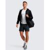 imageCRZ YOGA Casual Workout Mens Shorts 7 Inch Lightweight Quick Dry for Gym Athletic with Zipper PocketTrue Navy