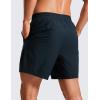 imageCRZ YOGA Casual Workout Mens Shorts 7 Inch Lightweight Quick Dry for Gym Athletic with Zipper PocketTrue Navy