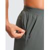 imageCRZ YOGA Gym Shorts Men 5 Side Split Quick Dry Lightweight Stretchy for Athletic Workout Running with Zipper PocketGrey Sage