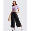 imageCRZ YOGA Lightweight Wide Leg Cropped Pants for Women 25quot High Waisted Loose Casual Lounge Travel Work Sweatpants SummerBlack