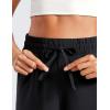 imageCRZ YOGA Lightweight Wide Leg Cropped Pants for Women 25quot High Waisted Loose Casual Lounge Travel Work Sweatpants SummerBlack