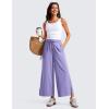imageCRZ YOGA Lightweight Wide Leg Cropped Pants for Women 25quot High Waisted Loose Casual Lounge Travel Work Sweatpants SummerDark Lavender Purple