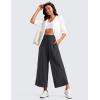 imageCRZ YOGA Lightweight Wide Leg Cropped Pants for Women 25quot High Waisted Loose Casual Lounge Travel Work Sweatpants SummerGraphite Grey