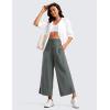imageCRZ YOGA Lightweight Wide Leg Cropped Pants for Women 25quot High Waisted Loose Casual Lounge Travel Work Sweatpants SummerGrey Sage