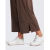 imageCRZ YOGA Lightweight Wide Leg Cropped Pants for Women 25quot High Waisted Loose Casual Lounge Travel Work Sweatpants SummerHot Fudge Brown
