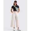 imageCRZ YOGA Lightweight Wide Leg Cropped Pants for Women 25quot High Waisted Loose Casual Lounge Travel Work Sweatpants SummerMilky White Bone