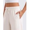 imageCRZ YOGA Lightweight Wide Leg Cropped Pants for Women 25quot High Waisted Loose Casual Lounge Travel Work Sweatpants SummerMilky White Bone