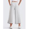 imageCRZ YOGA Lightweight Wide Leg Cropped Pants for Women 25quot High Waisted Loose Casual Lounge Travel Work Sweatpants SummerPlatinum Grey