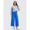 imageCRZ YOGA Lightweight Wide Leg Cropped Pants for Women 25quot High Waisted Loose Casual Lounge Travel Work Sweatpants SummerSparkle Blue