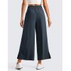 imageCRZ YOGA Lightweight Wide Leg Cropped Pants for Women 25quot High Waisted Loose Casual Lounge Travel Work Sweatpants SummerTrue Navy