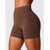 imageCRZ YOGA Secretsculpt Womens Butterlift High Waist Scrunch Butt Biker Shorts 4 Inches  No Front Seam Workout Gym BootyCoffee Brown