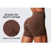 imageCRZ YOGA Secretsculpt Womens Butterlift High Waist Scrunch Butt Biker Shorts 4 Inches  No Front Seam Workout Gym BootyCoffee Brown