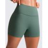 imageCRZ YOGA Secretsculpt Womens Butterlift High Waist Scrunch Butt Biker Shorts 4 Inches  No Front Seam Workout Gym BootyDark Forest Green