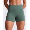imageCRZ YOGA Secretsculpt Womens Butterlift High Waist Scrunch Butt Biker Shorts 4 Inches  No Front Seam Workout Gym BootyDark Forest Green
