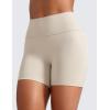 imageCRZ YOGA Secretsculpt Womens Butterlift High Waist Scrunch Butt Biker Shorts 4 Inches  No Front Seam Workout Gym BootyMojave Tan