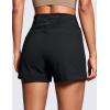 imageCRZ YOGA Womens Lightweight Mid Rise Hiking Shorts 4  Stretch for Athletic Summer Travel Outdoor Golf with Zip PocketsBlack