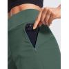 imageCRZ YOGA Womens Lightweight Mid Rise Hiking Shorts 4  Stretch for Athletic Summer Travel Outdoor Golf with Zip PocketsDark Forest Green