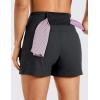 imageCRZ YOGA Womens Lightweight Mid Rise Hiking Shorts 4  Stretch for Athletic Summer Travel Outdoor Golf with Zip PocketsInk Gray