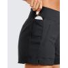 imageCRZ YOGA Womens Lightweight Mid Rise Hiking Shorts 4  Stretch for Athletic Summer Travel Outdoor Golf with Zip PocketsInk Gray