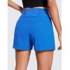 imageCRZ YOGA Womens Lightweight Mid Rise Hiking Shorts 4  Stretch for Athletic Summer Travel Outdoor Golf with Zip PocketsSparkle Blue