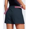 imageCRZ YOGA Womens Lightweight Mid Rise Hiking Shorts 4  Stretch for Athletic Summer Travel Outdoor Golf with Zip PocketsTrue Navy