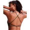 imageCRZ YOGA Womens V Neck Bikini Tops Criss Cross Back Sexy Swim Bathing Suit Bra PaddedDark Olive