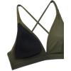 imageCRZ YOGA Womens V Neck Bikini Tops Criss Cross Back Sexy Swim Bathing Suit Bra PaddedDark Olive