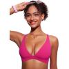 imageCRZ YOGA Womens V Neck Bikini Tops Criss Cross Back Sexy Swim Bathing Suit Bra PaddedGranita Pink