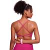 imageCRZ YOGA Womens V Neck Bikini Tops Criss Cross Back Sexy Swim Bathing Suit Bra PaddedGranita Pink