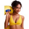 imageCRZ YOGA Womens V Neck Bikini Tops Criss Cross Back Sexy Swim Bathing Suit Bra PaddedHigh Visibility Yellow