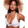 imageCRZ YOGA Womens V Neck Bikini Tops Criss Cross Back Sexy Swim Bathing Suit Bra PaddedWhite