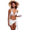 imageCRZ YOGA Womens V Neck Bikini Tops Criss Cross Back Sexy Swim Bathing Suit Bra PaddedWhite