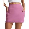 imageCRZ YOGA Butterlift A Line Golf Skirts for Women High Waisted Stretchy Casual Athletic Tennis Skorts with Side PocketsVelvet Dust