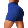 imageCRZ YOGA Secretsculpt Womens Butterlift High Waist Scrunch Butt Biker Shorts 4 Inches  No Front Seam Workout Gym BootyWaves Blue