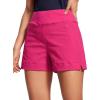 imageCRZ YOGA Womens Lightweight Mid Rise Hiking Shorts 4  Stretch for Athletic Summer Travel Outdoor Golf with Zip PocketsGranita Pink