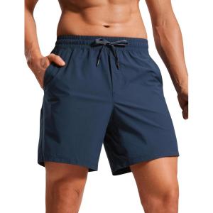 imageCRZ YOGA Casual Workout Mens Shorts 7 Inch Lightweight Quick Dry for Gym Athletic with Zipper PocketStelindigo