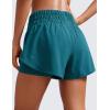 imageCRZ YOGA 2 in 1 High Waisted Running Shorts for Women 3quot  Split Breathable for Athletic Tennis Gym Workout with PocketsBorealis Green