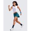 imageCRZ YOGA 2 in 1 High Waisted Running Shorts for Women 3quot  Split Breathable for Athletic Tennis Gym Workout with PocketsBorealis Green