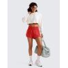 imageCRZ YOGA 2 in 1 High Waisted Running Shorts for Women 3quot  Split Breathable for Athletic Tennis Gym Workout with PocketsDark Red