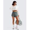 imageCRZ YOGA 2 in 1 High Waisted Running Shorts for Women 3quot  Split Breathable for Athletic Tennis Gym Workout with PocketsGrey Sage