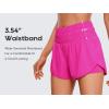 imageCRZ YOGA 2 in 1 High Waisted Running Shorts for Women 3quot  Split Breathable for Athletic Tennis Gym Workout with PocketsHibiscus Purple