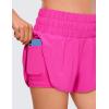 imageCRZ YOGA 2 in 1 High Waisted Running Shorts for Women 3quot  Split Breathable for Athletic Tennis Gym Workout with PocketsHibiscus Purple
