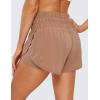 imageCRZ YOGA 2 in 1 High Waisted Running Shorts for Women 3quot  Split Breathable for Athletic Tennis Gym Workout with PocketsMocha Mousse