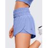 imageCRZ YOGA 2 in 1 High Waisted Running Shorts for Women 3quot  Split Breathable for Athletic Tennis Gym Workout with PocketsPeriwinkle Purple