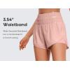imageCRZ YOGA 2 in 1 High Waisted Running Shorts for Women 3quot  Split Breathable for Athletic Tennis Gym Workout with PocketsPuff Pink